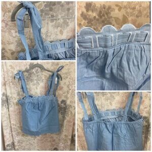 NWT Gilli Denim Crop Top 100% Cotton Tank